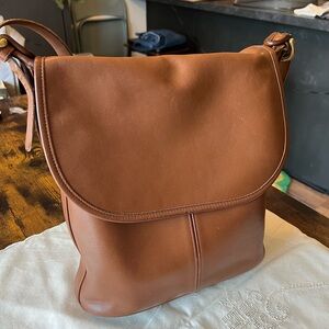 Rare Coach Whitney British Tan Leather Shoulder Bag Vintage